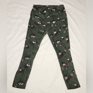 Reebok Olive Green Athletic Leggings Size Large